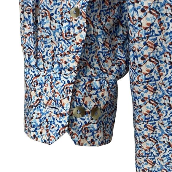 Cremieux Premium Denim Mens Size XL Button Up Shirt Long Sleeve Multicolor Print - Picture 9 of 10